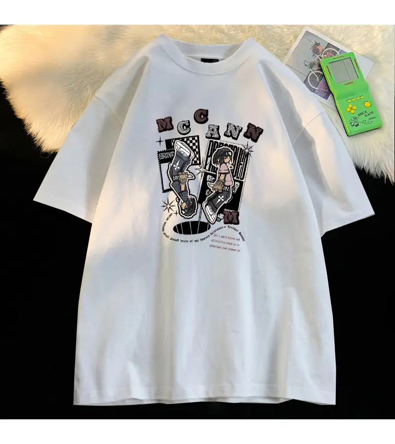 Maroon Cartoon Half Sleeve T-Shirt Women Black MC BSN — feature 19