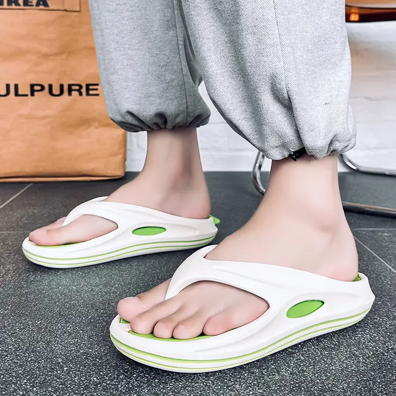 2023 Men's Green Foam Flip-Flops Summer Wear — feature 5