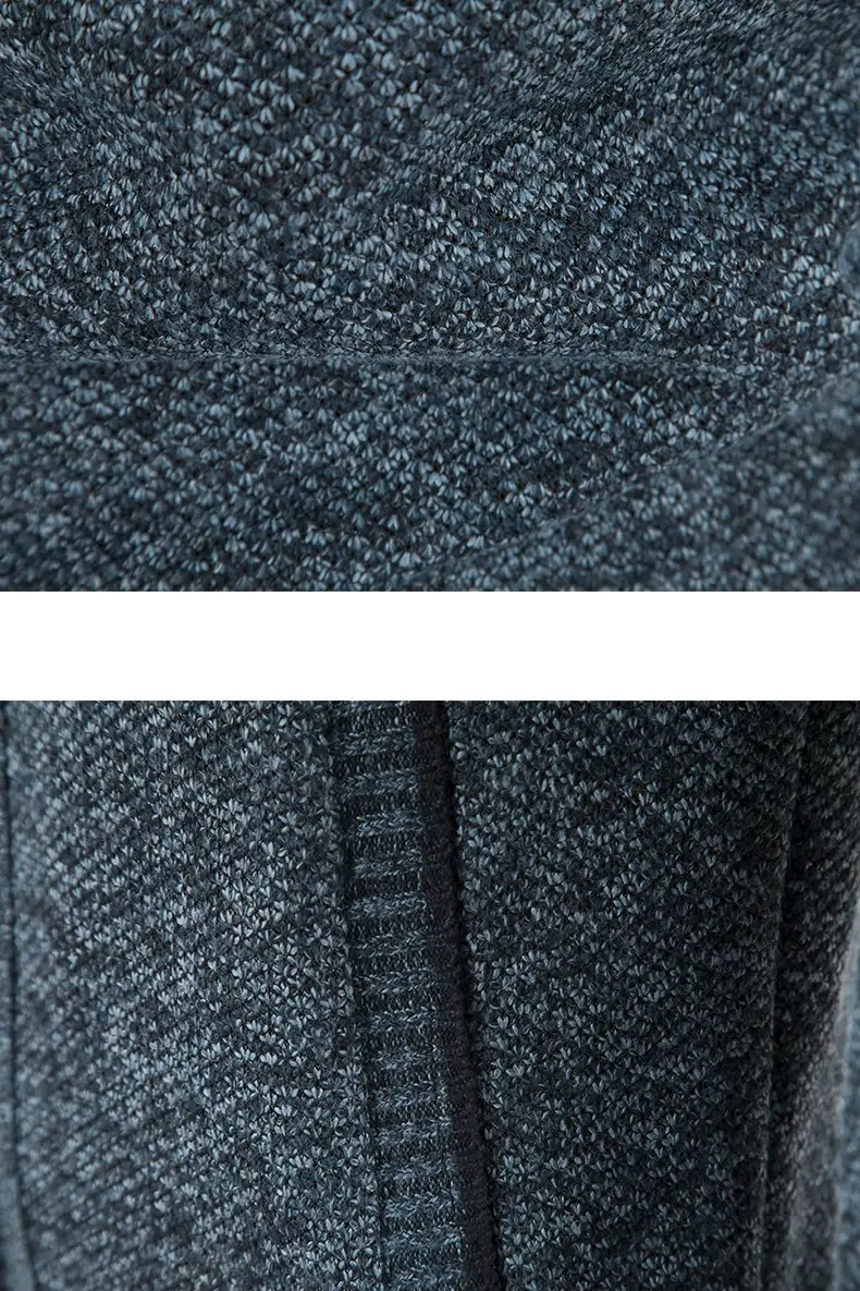 Men's Grey Fleece Lined Sweater Jacket Slim Fit Large — feature 29