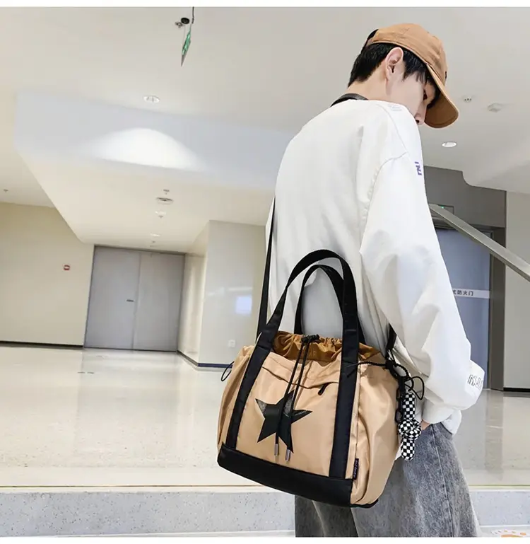 Star Print Drawstring Bag Black White Casual Crossbody 2024 â feature 17