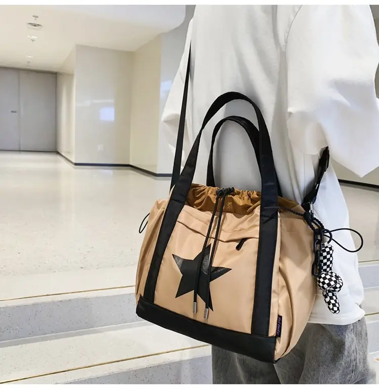 Star Print Drawstring Bag Black White Casual Crossbody 2024 â feature 18