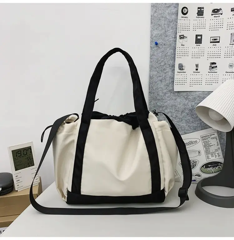 Star Print Drawstring Bag Black White Casual Crossbody 2024 â feature 22