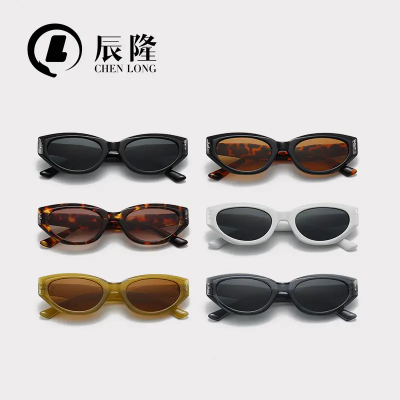 Women's Retro Cat's Eye Sunglasses Yellow Brown - Image 8