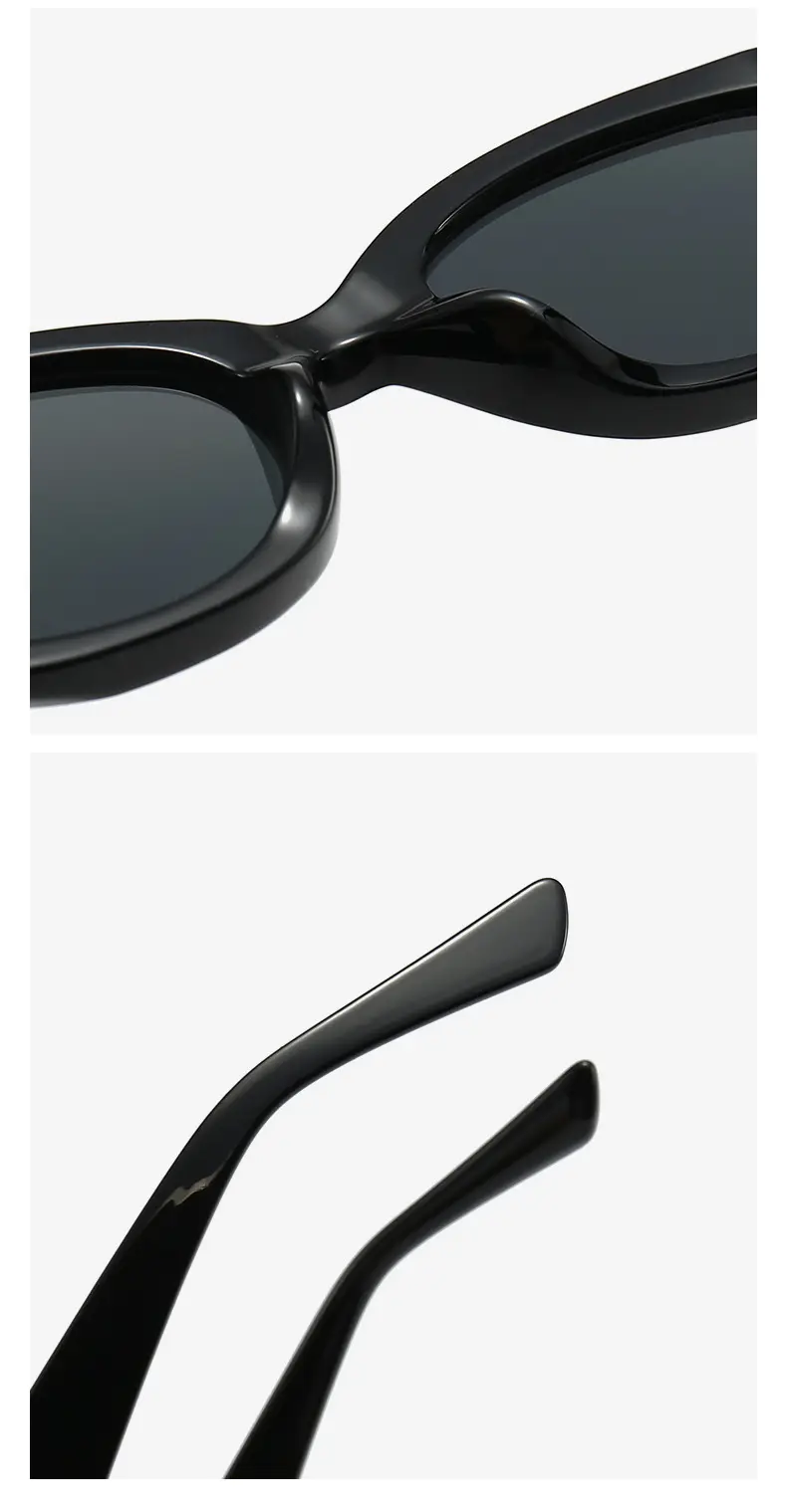 Women's Retro Cat's Eye Sunglasses Yellow Brown — feature 6