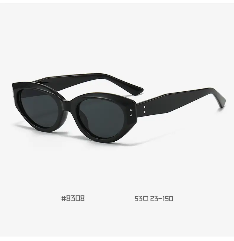 Women's Retro Cat's Eye Sunglasses Yellow Brown — feature 8