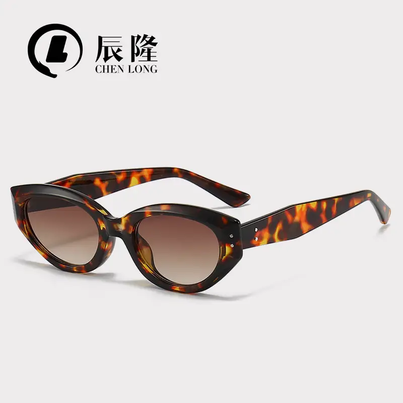 Women's Retro Cat's Eye Sunglasses Yellow Brown - Image 2