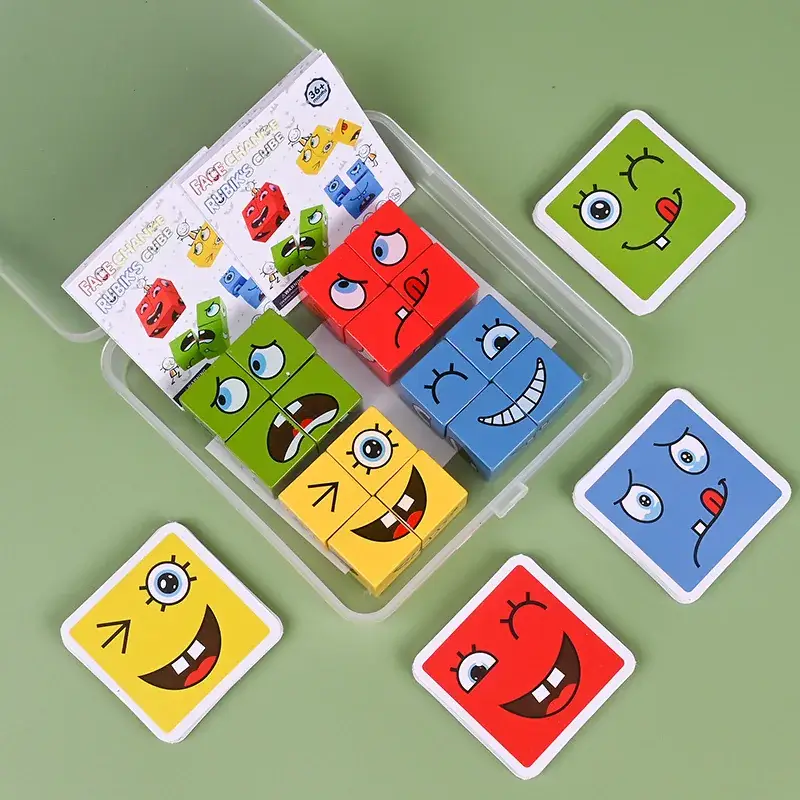 MM Face-changing (Small) Plastic Box (16 Building Blocks and 64 Cards)