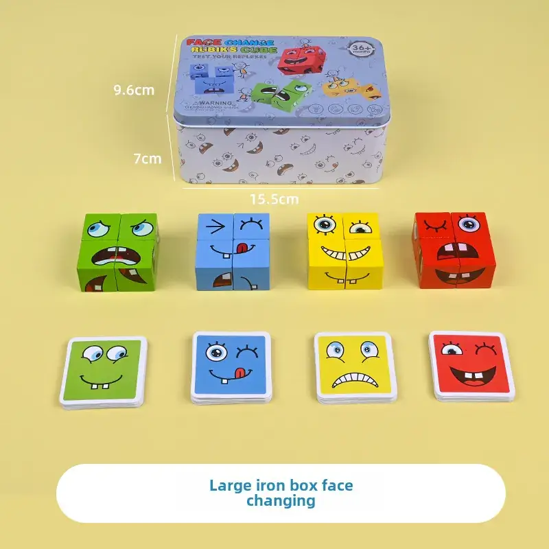Interactive Face-Changing Rubik's Cube Puzzle for Kids - Image 4
