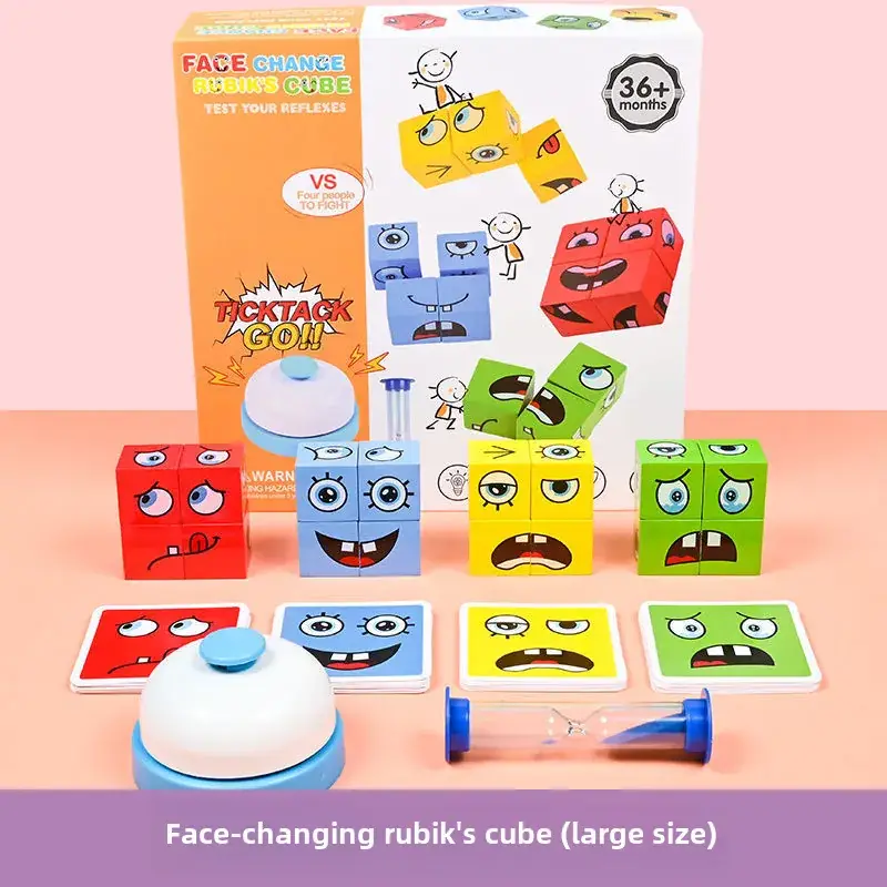 Interactive Face-Changing Rubik's Cube Puzzle for Kids - Image 5