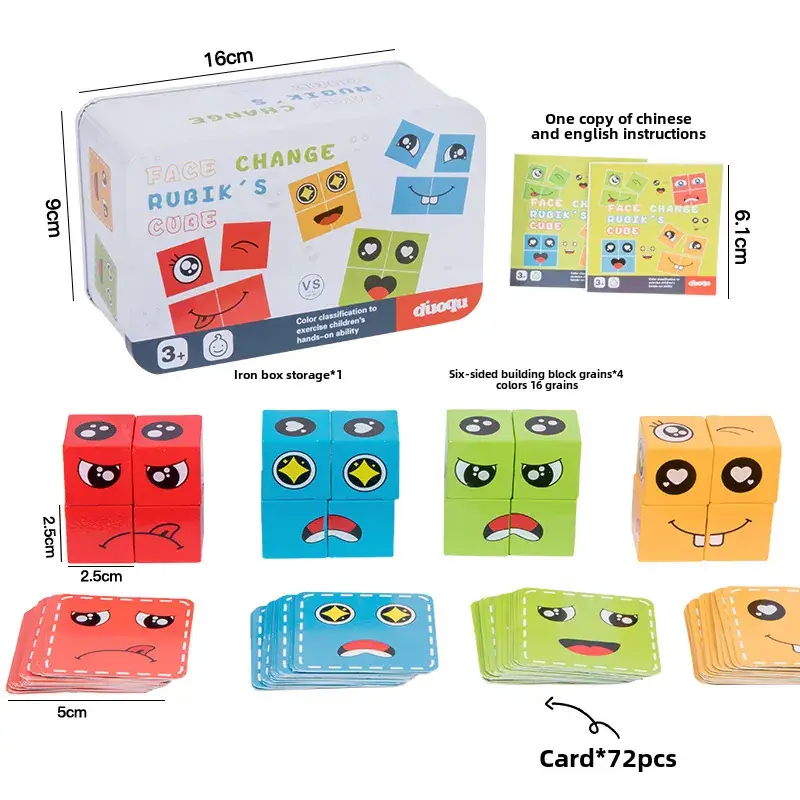 Interactive Face-Changing Rubik's Cube Puzzle for Kids - Image 9