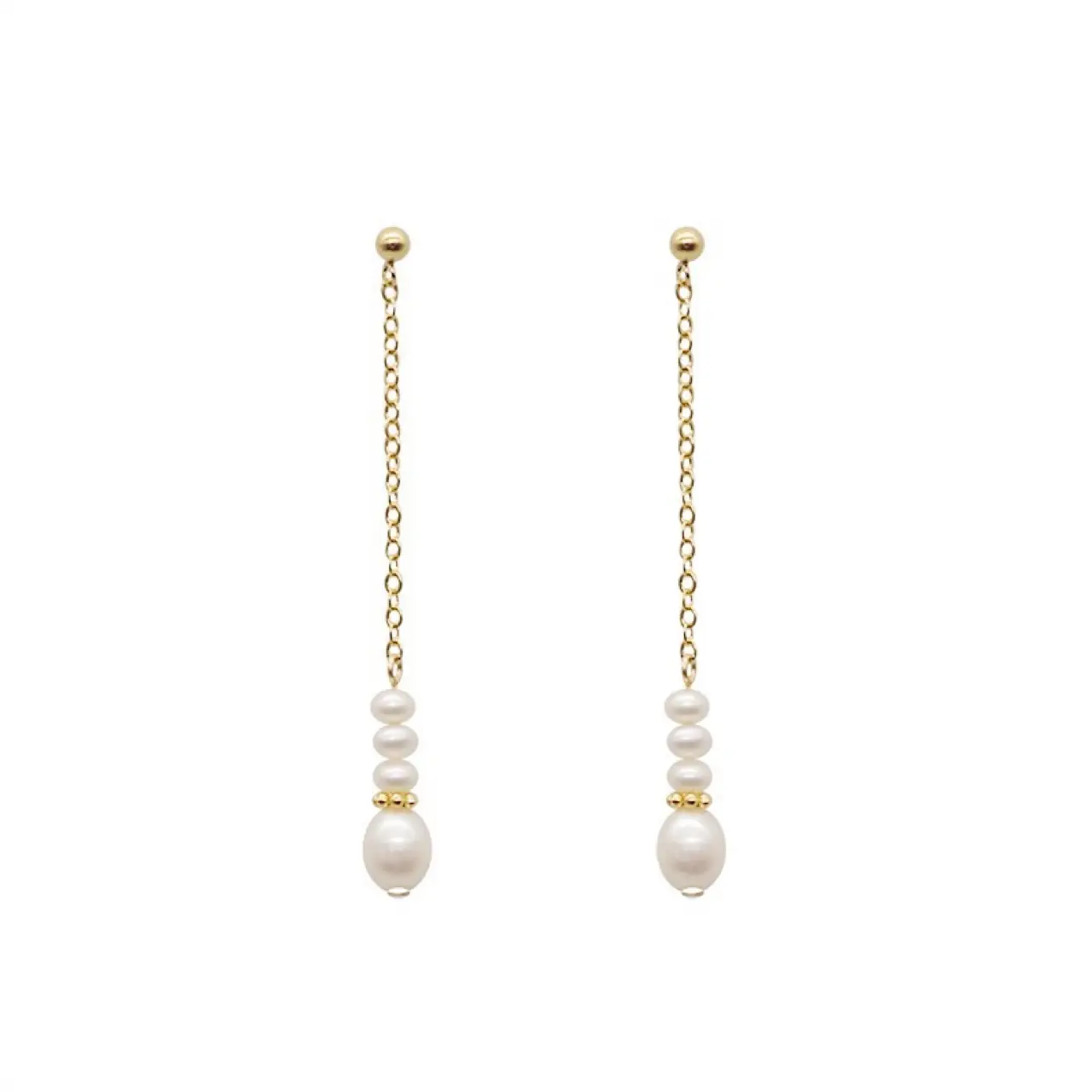 Vintage Pearl Earrings Light Luxury Long Design - Image 6