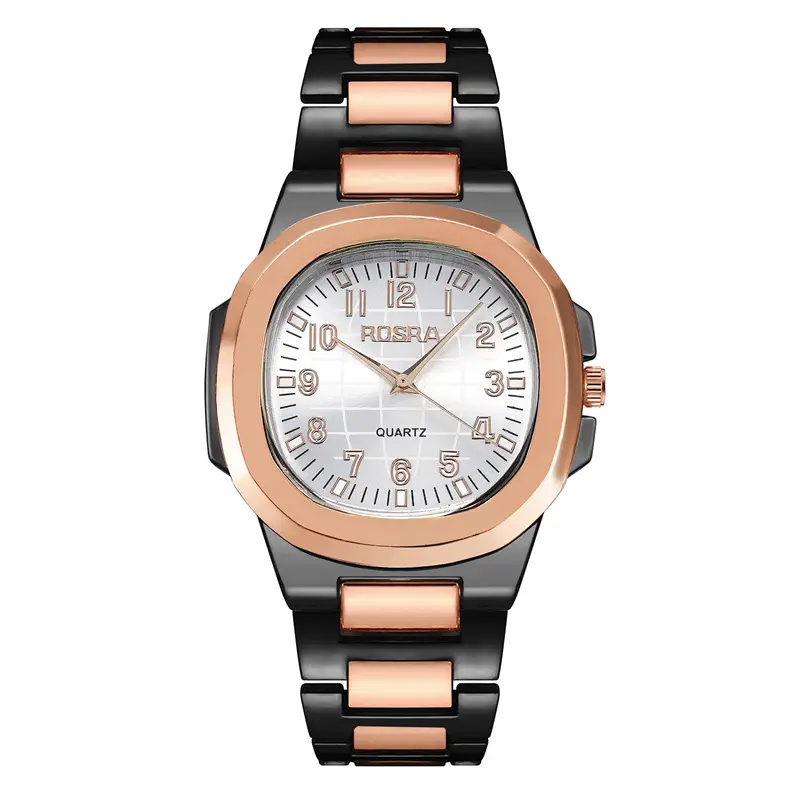 2023 ROSRA Men's Quartz Watch Black Gold Strap — feature 12