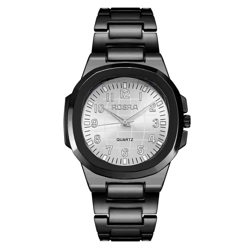2023 ROSRA Men's Quartz Watch Black Gold Strap — feature 15