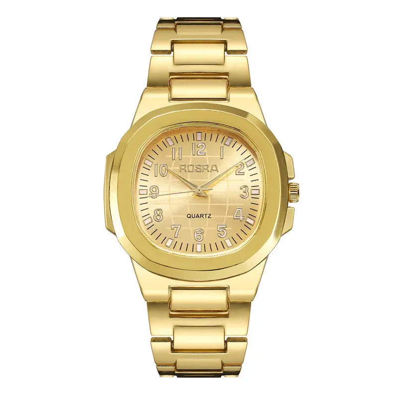 2023 ROSRA Men's Quartz Watch Black Gold Strap — feature 16
