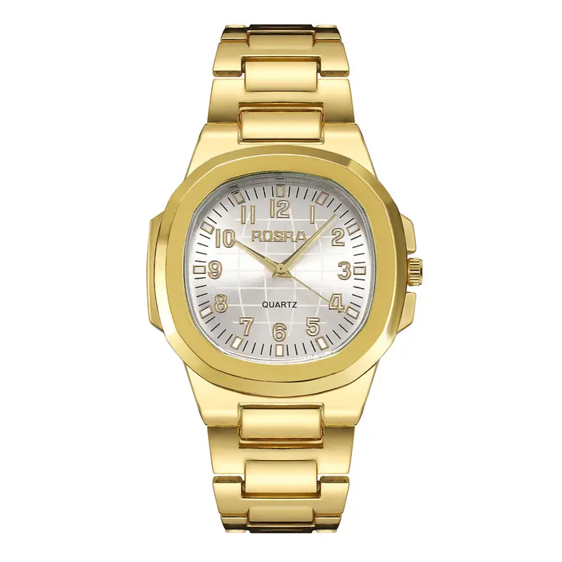 2023 ROSRA Men's Quartz Watch Black Gold Strap — feature 18