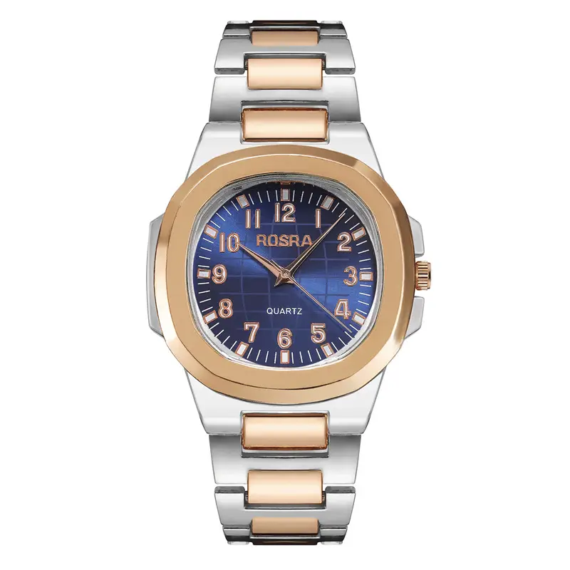 2023 ROSRA Men's Quartz Watch Black Gold Strap — feature 26