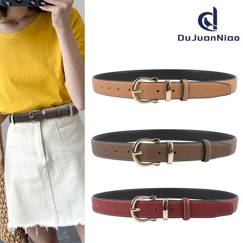 Red Genuine Leather Belt for Women 2023 - Image 15