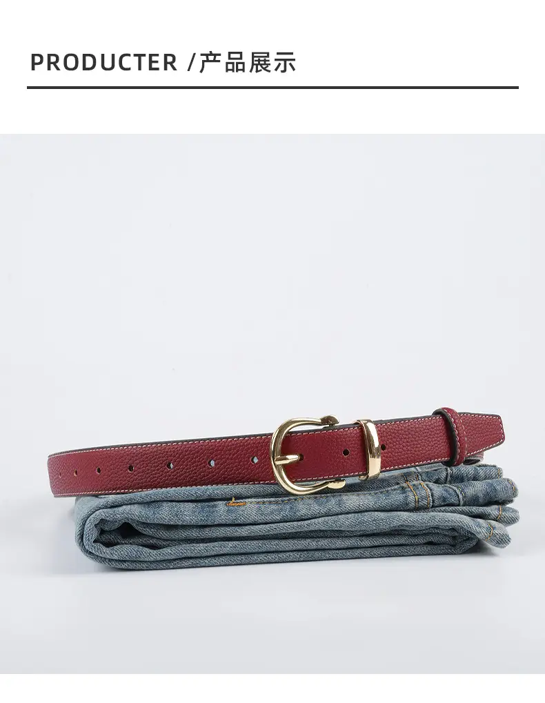 Red Genuine Leather Belt for Women 2023 β feature 10