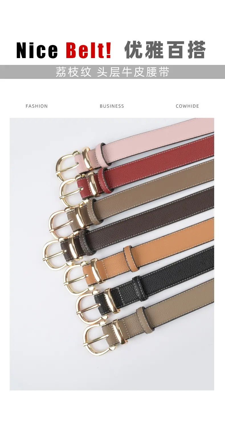 Red Genuine Leather Belt for Women 2023 β feature 4