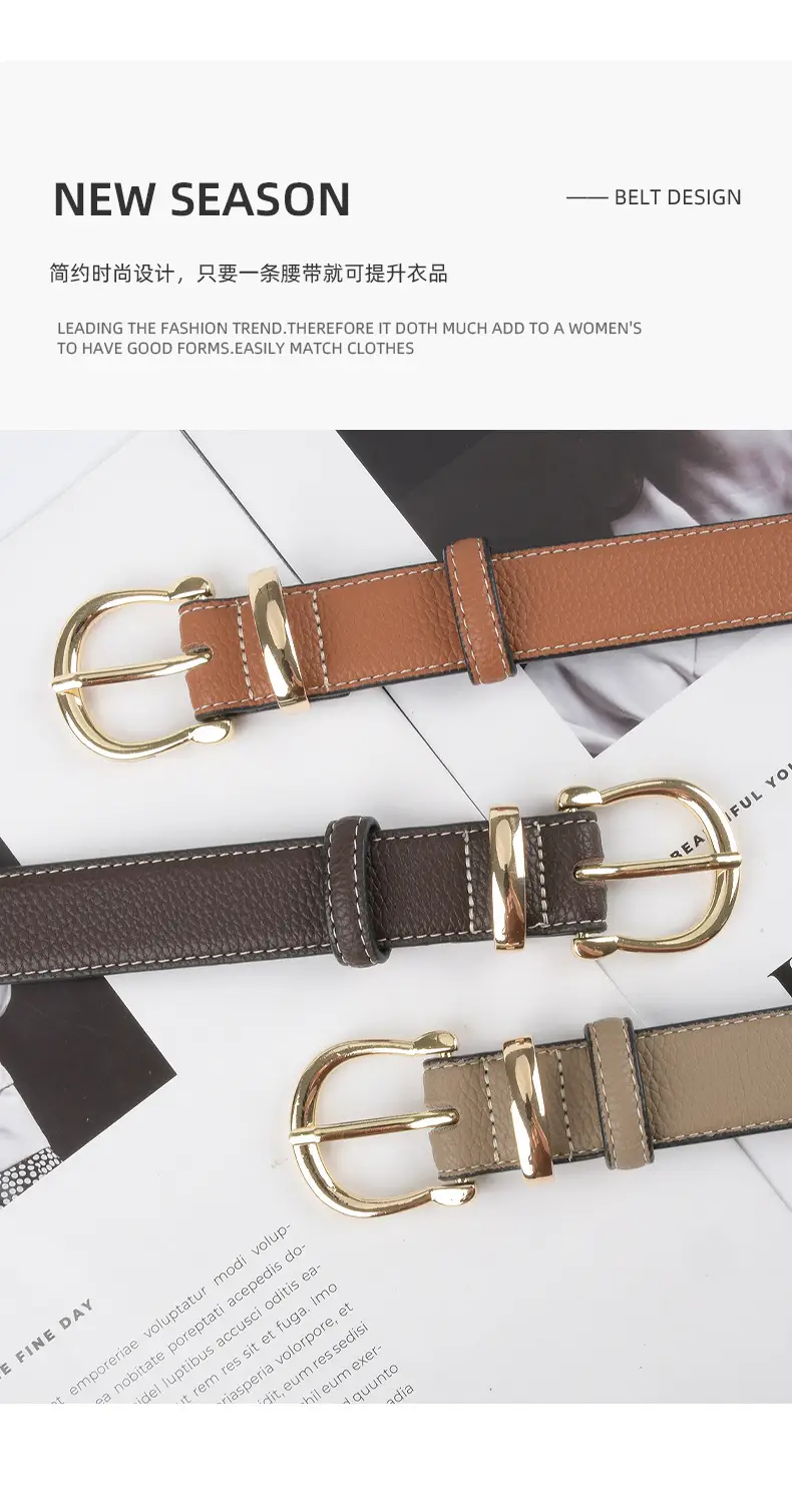 Red Genuine Leather Belt for Women 2023 β feature 5