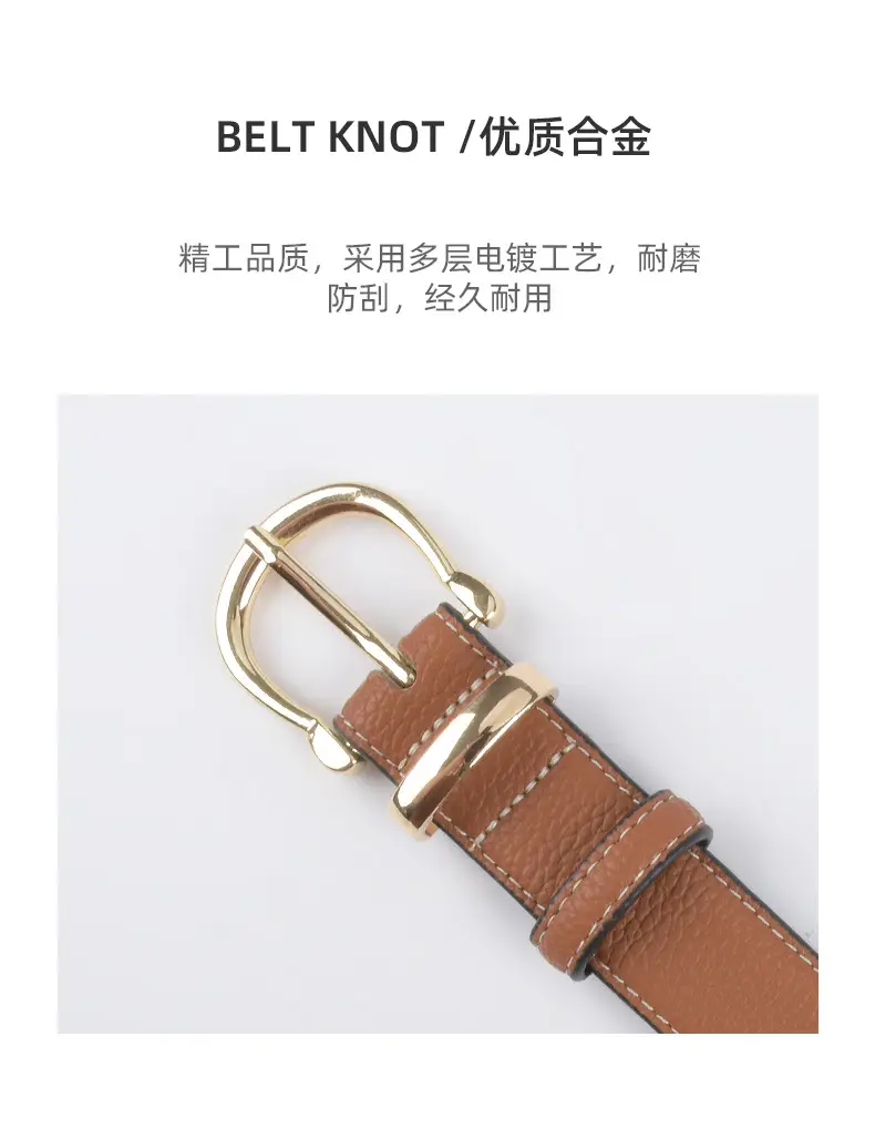 Red Genuine Leather Belt for Women 2023 β feature 7