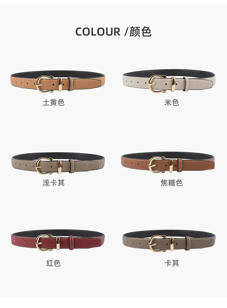 Red Genuine Leather Belt for Women 2023 β feature 9