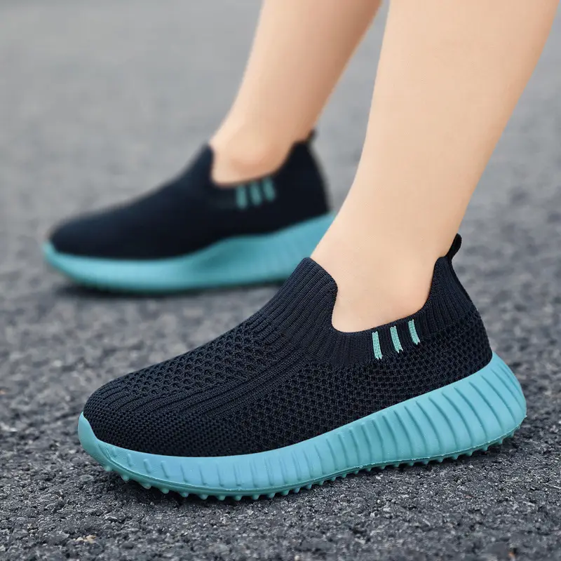 Fujian Kidsren Slip-On Fly-Woven Mesh Shoes Blue