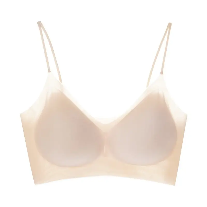 Cool Sense Seamless Underwear Women's Ice Silk Summer Thin Small Chest Special Push-Up Breathable Bra with Upper Bra