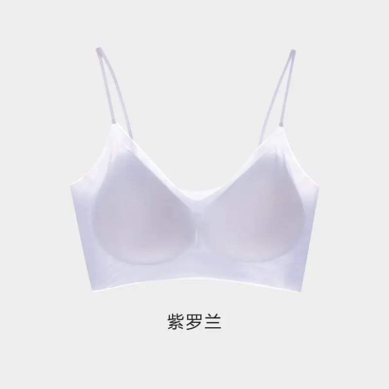 Cool Sense Seamless Underwear Women's Ice Silk Summer Thin Small Chest Special Push-Up Breathable Bra with Upper Bra
