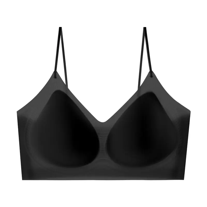 Cool Sense Seamless Underwear Women's Ice Silk Summer Thin Small Chest Special Push-Up Breathable Bra with Upper Bra