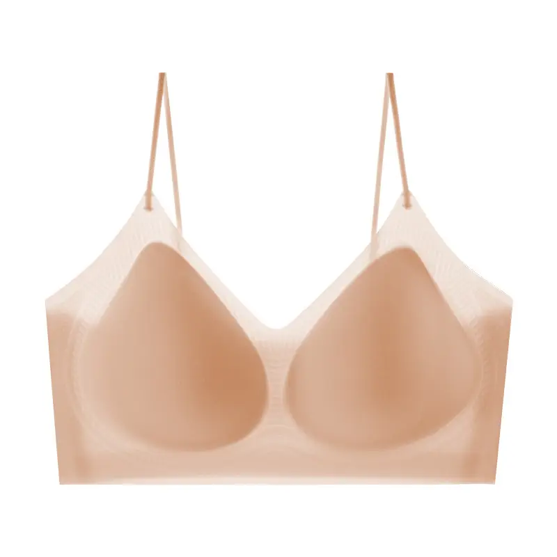Cool Sense Seamless Underwear Women's Ice Silk Summer Thin Small Chest Special Push-Up Breathable Bra with Upper Bra