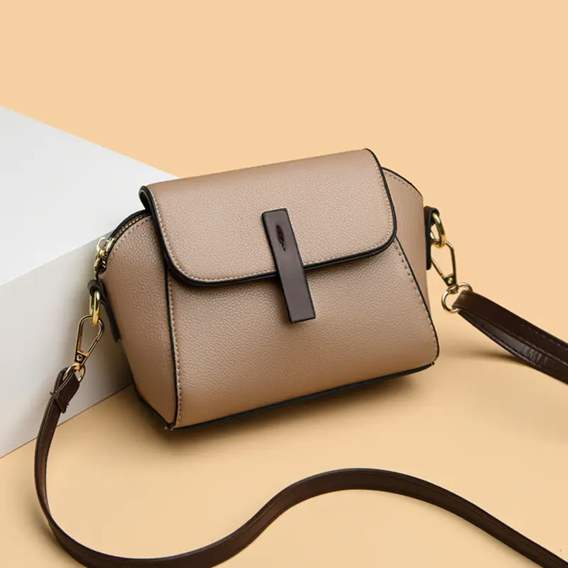 Women's Black Crossbody Shoulder Bag with Phone Holder