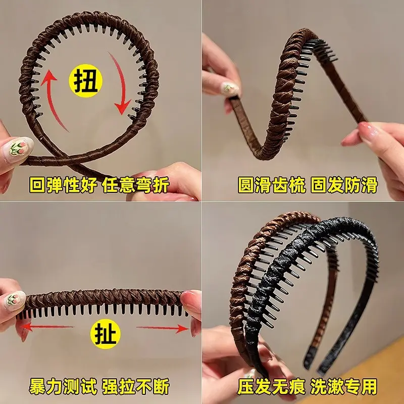 Women's Toothed Hair Hoop for Face Wash & Anti-Slip - Image 14