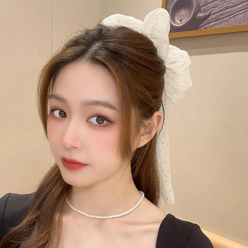 Black Big Bow Hair Ponytail for Women — feature 4