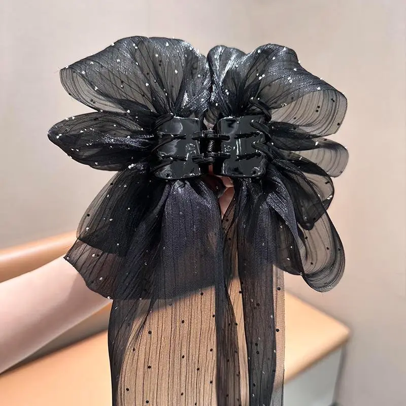 Black Big Bow Hair Ponytail for Women — feature 6