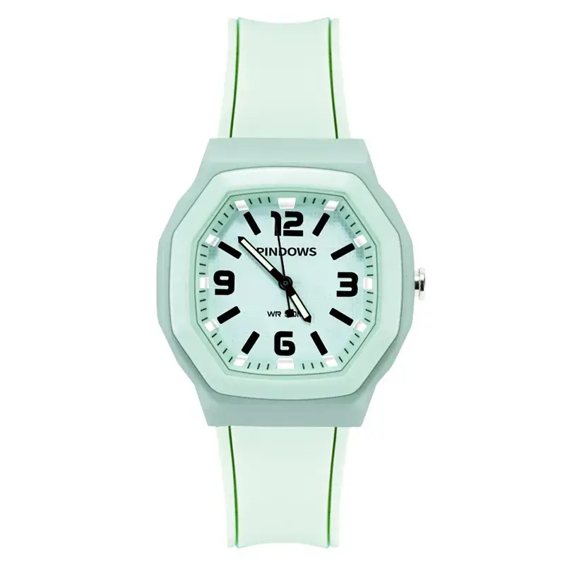 Pasnew Japan Quartz Silicone Watch for Kids Black