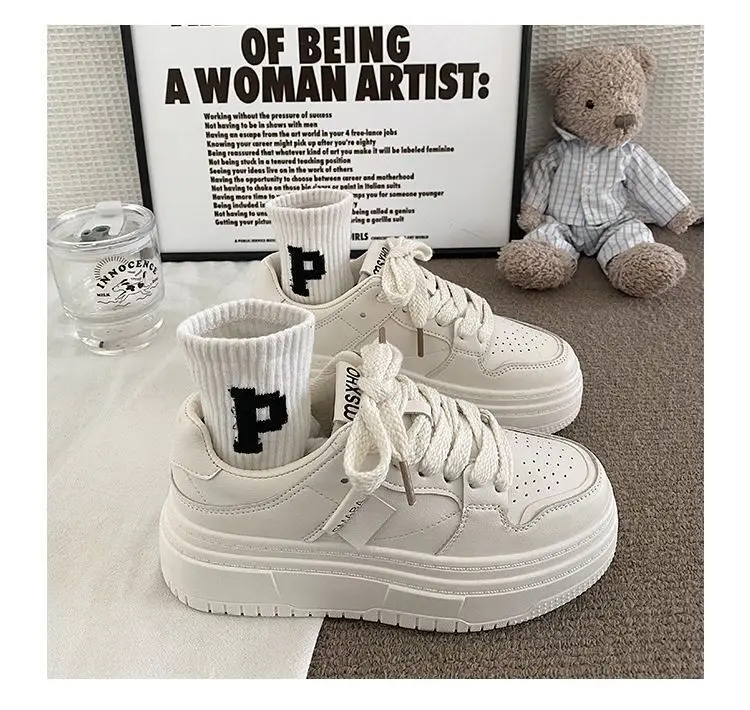 Women White Thick Platform Casual Shoes 2023 — feature 13