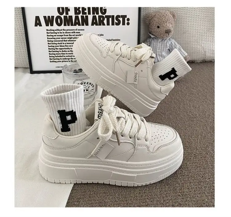 Women White Thick Platform Casual Shoes 2023 — feature 14