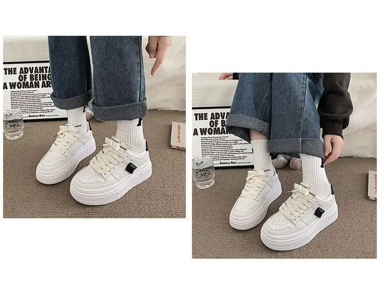 Women White Thick Platform Casual Shoes 2023 — feature 2