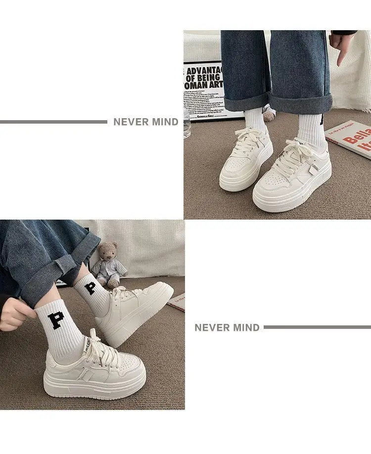 Women White Thick Platform Casual Shoes 2023 — feature 5