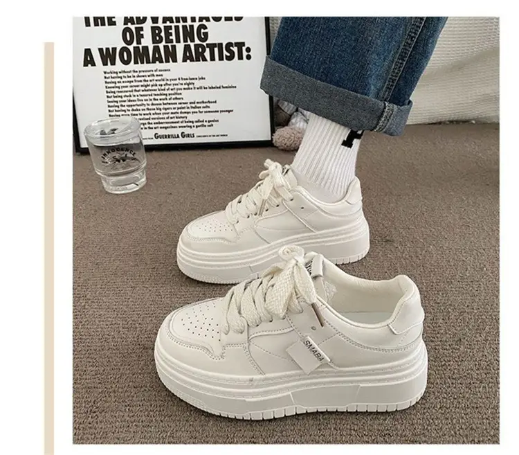 Women White Thick Platform Casual Shoes 2023 — feature 6