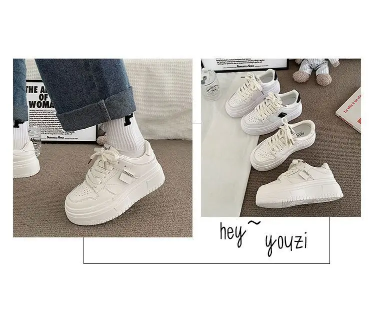 Women White Thick Platform Casual Shoes 2023 — feature 7