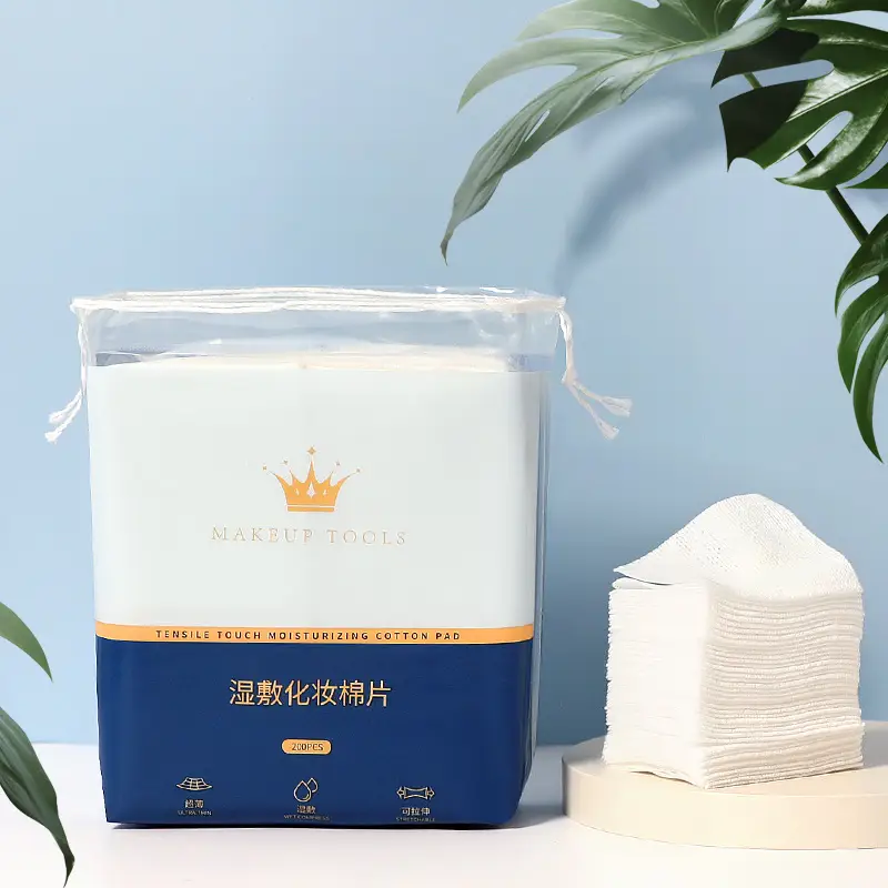 Wet Cotton Face Wash Pads 200 Pcs Makeup Remover - Image 9