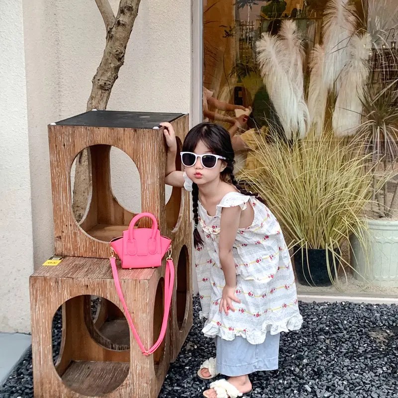 New Kids PU Shoulder Bag Solid Color Simple Niche Casual Crossbody Mobile Phone Change Accessories - Image 8