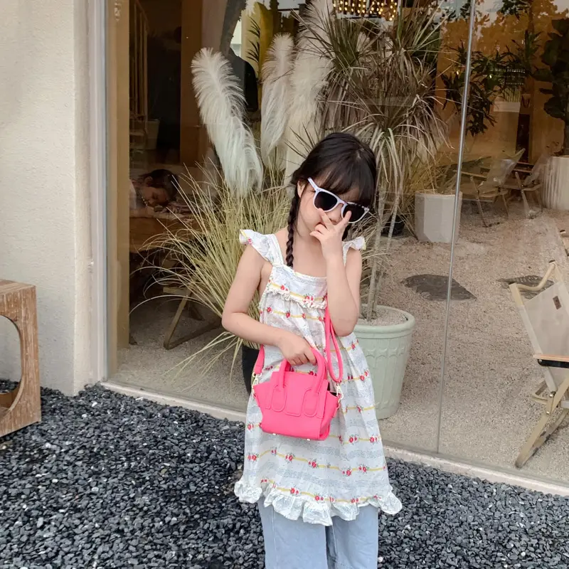 New Kids PU Shoulder Bag Solid Color Simple Niche Casual Crossbody Mobile Phone Change Accessories - Image 9