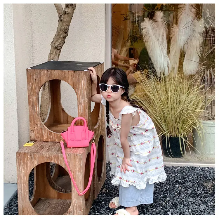 New Kids PU Shoulder Bag Solid Color Simple Niche Casual Crossbody Mobile Phone Change Accessories — feature 12
