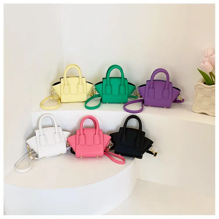 New Kids PU Shoulder Bag Solid Color Simple Niche Casual Crossbody Mobile Phone Change Accessories — feature 24