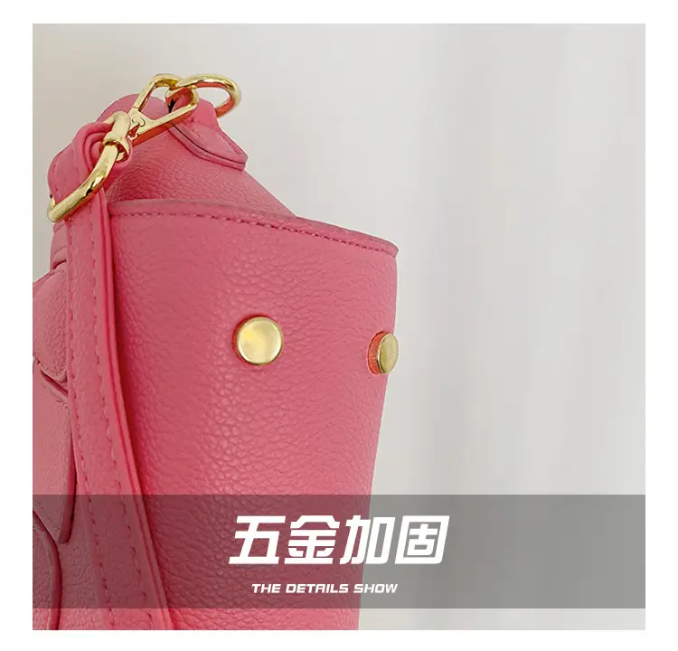 New Kids PU Shoulder Bag Solid Color Simple Niche Casual Crossbody Mobile Phone Change Accessories — feature 6