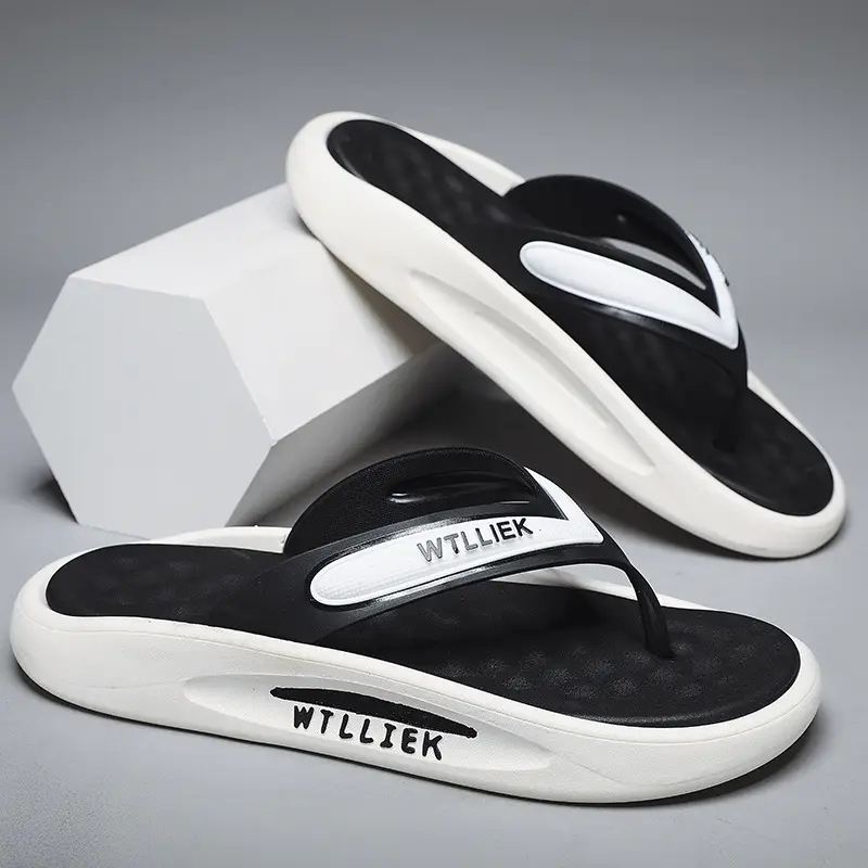 Summer New Korean Style Casual Fashion Flip-flops Cross-border Large Size Versatile Outer Wear Beach Shoes Trendy Men's Slippers - Image 7