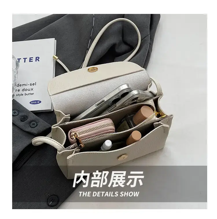 Women's Beige Crossbody Shoulder Bag with Tassel — feature 41